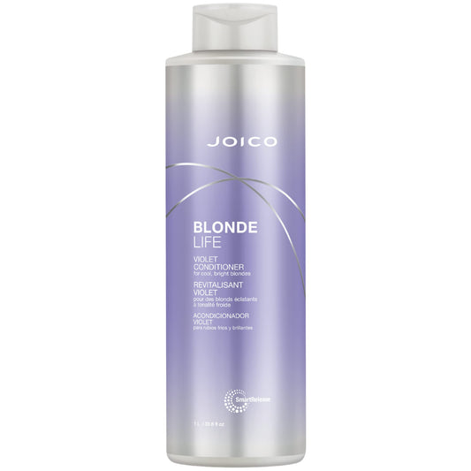 Joico Blonde Life Violet Conditioner | For Cool & Bright Blonde Hair | Neutralize Brassy Tones | Banish Yellow Tones | Boost Shine | Sulfate Free | With Monoi & Tamanu Oil