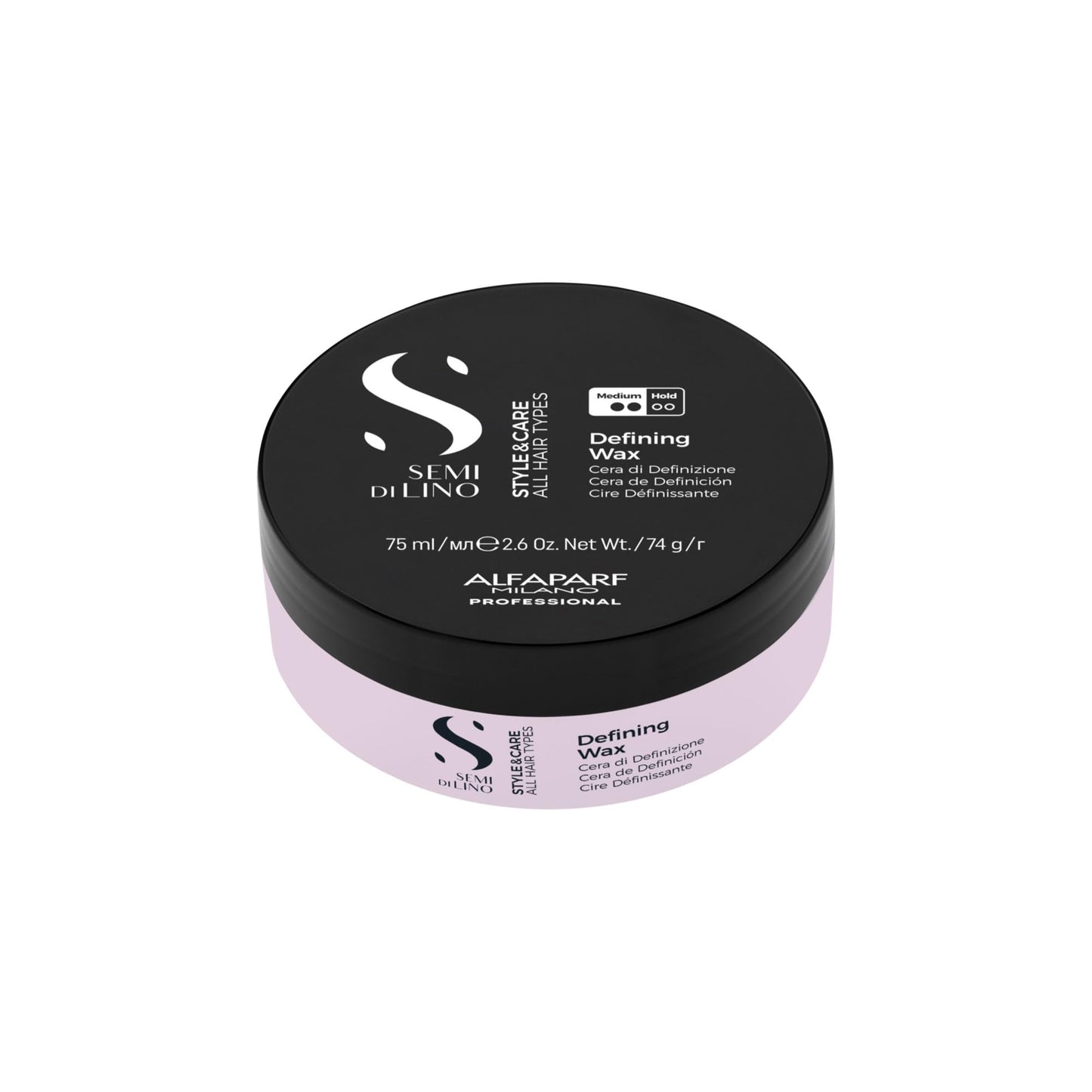 ALFAPARF MILANO Semi di Lino Style & Care Defining Wax - Medium Hold - Soft Wax for All Hair Types - Flexible Results - Glossy Finish (2.6 oz / 75 ml)