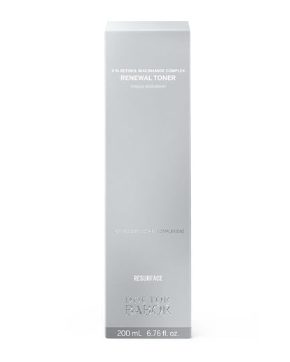 DOCTOR BABOR Renewal Toner, Smoothing & Refining Toner, Rejuvenated Complexion with Retinol & Niacinamides, Even Skin Tone and Texture, 6.76oz