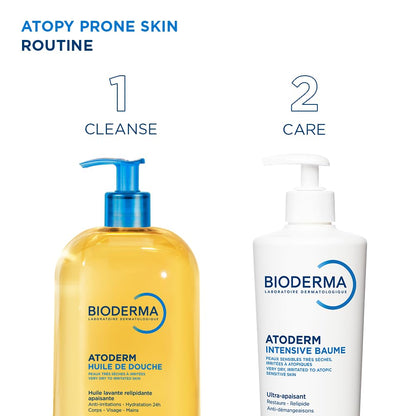 Bioderma Atoderm Intensive Balm, Hydrating Balm for Dry to Atopic Sensitive Skin, Face & Body Moisturizer with Ultra Soothing Anti-Itching Formula, Fragrance-Free, Non-Greasy & Non-Sticky for Family
