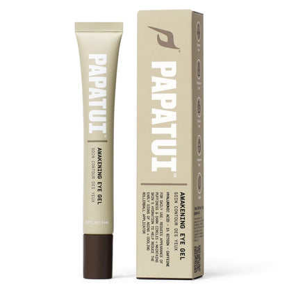 PAPATUI by Dwayne Johnson Awakening Eye Gel for Men | Cooling Rollerball Applicator | Reduce Puffiness, Brighten Dark Circles, and Hydrate Tired Under-Eyes | Made with Hyaluronic Acid | 0.5oz