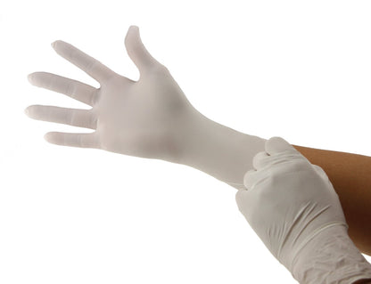 BeeSure BE1126case Slim Nitrile Powder Free Exam Gloves, 2.5 mil, White, Small (Pack of 2000)