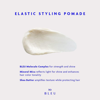 R+Co BLEU Elastic Styling Pomade – Adds Piecey Texture, Structure, and Separation, Pliable Light Hold for Short and Long Hair, Re-invent Your Style, 1.7 oz