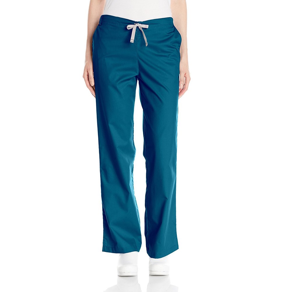 WonderWink Women's Wonderwork Flare Leg Scrub Pant, Caribbean, Small
