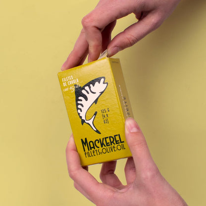 Ati Manel Canned Mackerel Fillets in Olive Oil | 3 x 125g Tinned Fish | 3-Pack of 125g Cans