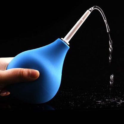 Enema Bulb Clean Anal Vaginal Silicone Douche for Men Women and Men - Comfortable Medical Kits (89ml, Blue)