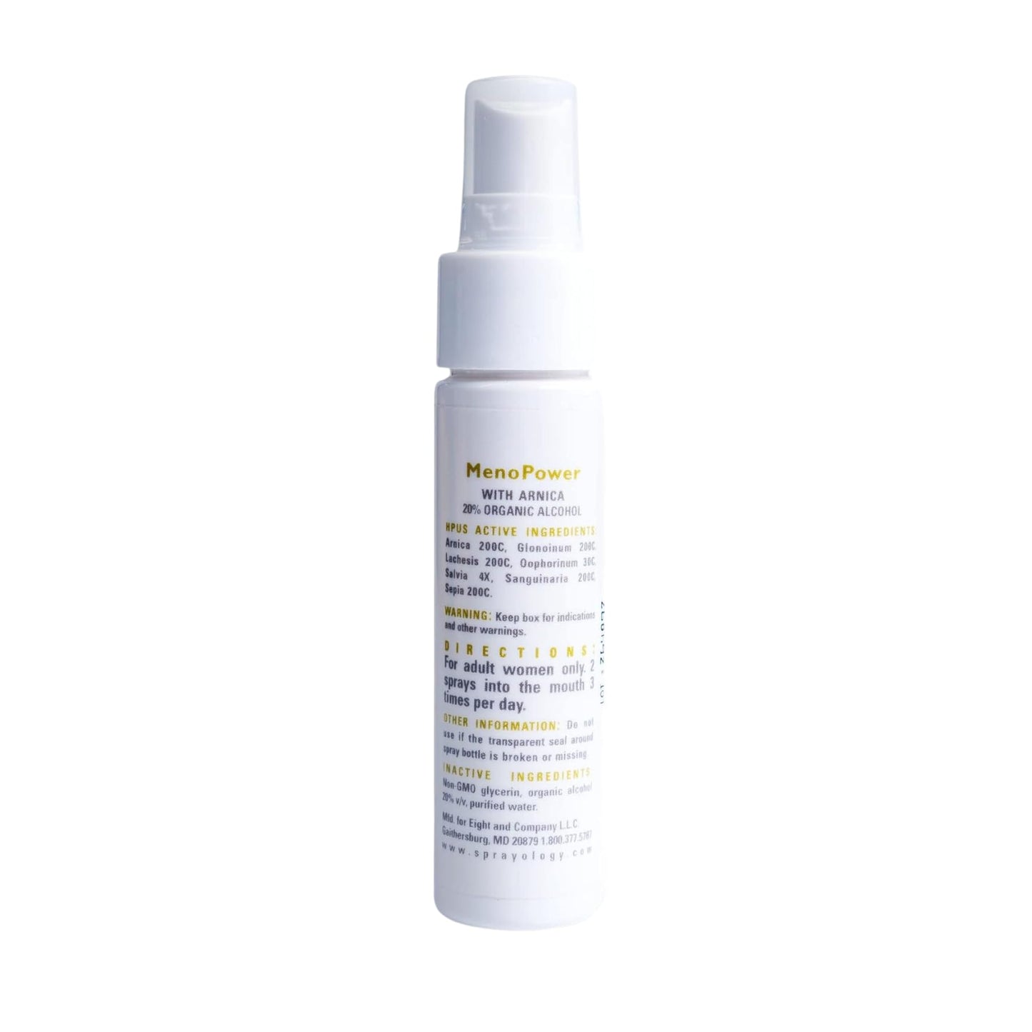 Sprayology MenoPower Homeopathic Menopause Relief Spray, Natural Hot Flash & Mood Support, Fast-Acting Oral Spray for Women, Gluten-Free, Lactose-Free, Natural Homeopathic, 30-Day Supply (1.38 fl oz)