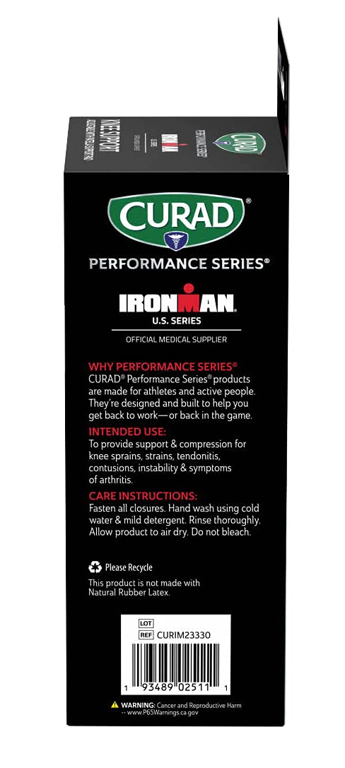 CURAD Performance Series Knee Support, Adjustable with Patella Support Pad, for Tendonitis, Weak, or Injured Knees, Preventative Support for Athletes