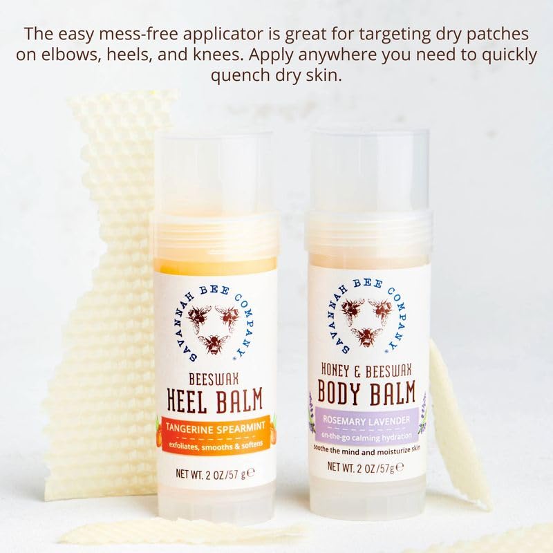 Savannah Bee Company Rosemary Lavender Body Balm - Deep Moisturizing Mess Free