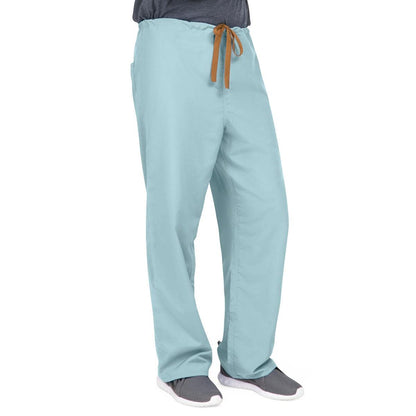 Medline 800NTZXXXL-CA PerforMAX Unisex Reversible Front-Drawstring Scrub Pants, Misty, Size 3XL, Regular Inseam