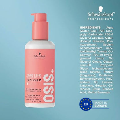 OSiS+ Upload Volume Cream - Lightweight Volumizing Treatment with Heat Protection
