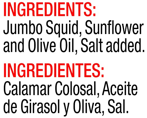 Vigo Premium Imported Canned Seafood, Specialty Flavored, Perfect for Recipes and Dishes (Jumbo Squid in Sunflower & Olive Oil, 4 Ounce (Pack of 10))