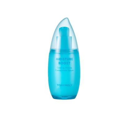 TONYMOLY Moisture Boost Hydrating Serum – Cooling Marine Concentrate with Chlorella, Seaweed & Niacinamide, Lightweight Face Moisturizer, 3 oz