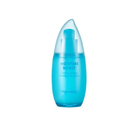 TONYMOLY Moisture Boost Hydrating Serum – Cooling Marine Concentrate with Chlorella, Seaweed & Niacinamide, Lightweight Face Moisturizer, 3 oz