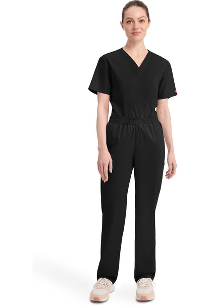 Dickies EDS Signature Scrubs for Women, Elastic Waist Pull-On Cargo Pants for Women in Soft Brushed Poplin - 86106