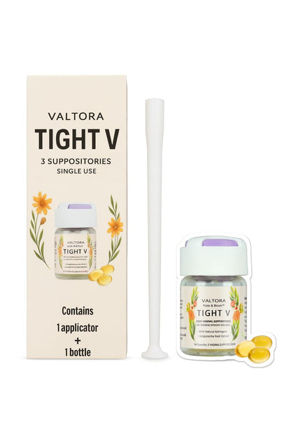 Tight V Plant-Based Feminine Wellness Suppositories, pH-Friendly Intimate Care, Refresh & Cleanse, 3-Day Support