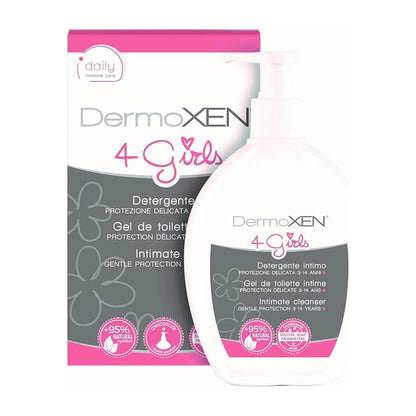 4 GIRLS Intimate Pediatric Cleanser for Children 2-13 Years. Gentle Intimate Soap against Itching and Redness. Without Sles, Parabens, Allergens. 200 ml