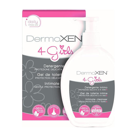 4 GIRLS Intimate Pediatric Cleanser for Children 2-13 Years. Gentle Intimate Soap against Itching and Redness. Without Sles, Parabens, Allergens. 200 ml