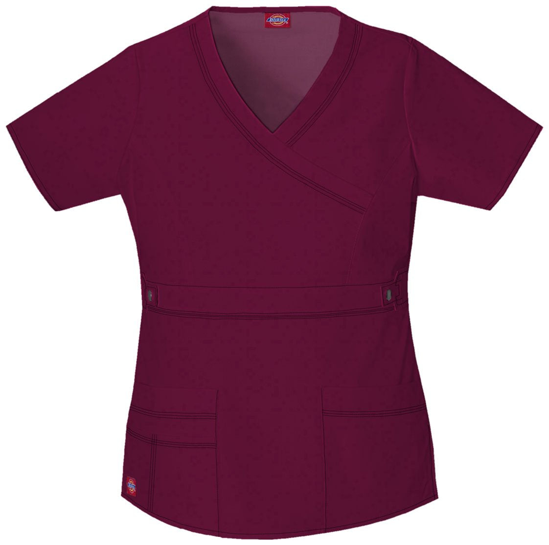 Dickies Gen Flex Women Scrubs Top Mock Wrap 817355.