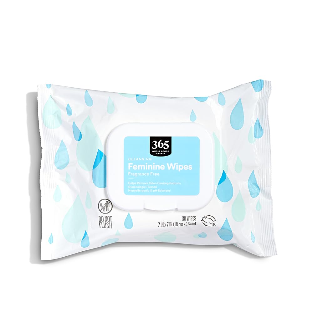 365 by Whole Foods Market, Cleansing Feminine Wipes, Fragrance Free, 30 Count
