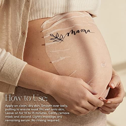 Evereden Soothing Belly Mask for Stretch Marks - One Size | 1 count | Belly Mask for Pregnancy | Clean Pregnancy Skincare | Non-toxic and Fragrance Free | Valentine Gifts for Women