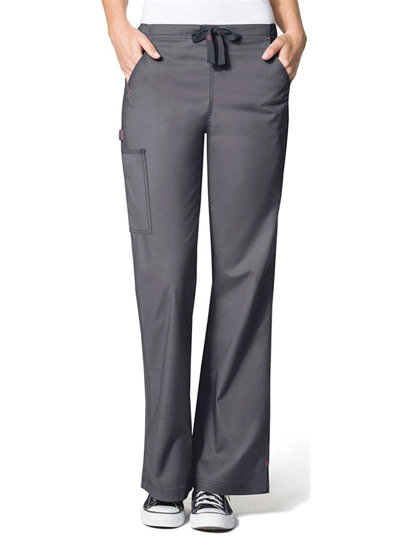 WonderWink Women's Wonderflex Grace Scrub Pant, Pewter, X-Small/Tall