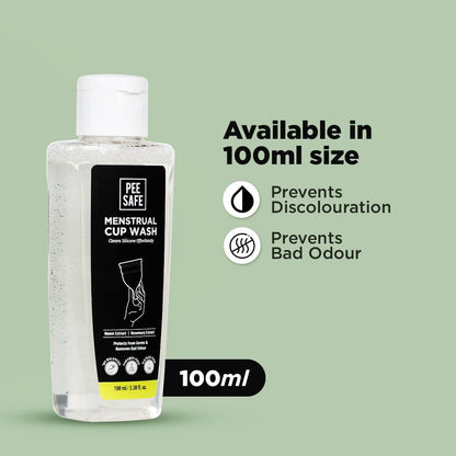 Pee Safe Menstrual Cup Wash 100ml | Orange Fragrance | Maintains Cup Hygiene…