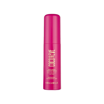 Coco & Eve Anti-Aging Tanning Serum - Face tanner with Skincare Actives for Gradual, Hydrating Glow. Natural Self Tanning Bronzer, with Niacinamide & Antioxidants for Healthy Glowing Skin (1.01 Fl Oz)