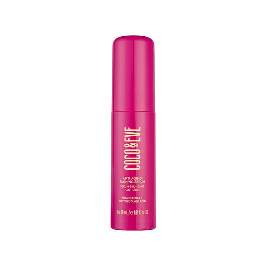 Coco & Eve Anti-Aging Tanning Serum - Face tanner with Skincare Actives for Gradual, Hydrating Glow. Natural Self Tanning Bronzer, with Niacinamide & Antioxidants for Healthy Glowing Skin (1.01 Fl Oz)
