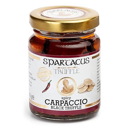 Spartacus Carpaccio Truffle | Slightly Spicy | Treat yourself to culinary excellence | Exquisite black truffles for gourmets (90g)