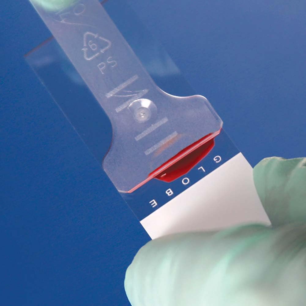 Globe Scientific 1300 Diamond Perfect Smear for Blood Smearing Tool, Pack of 72