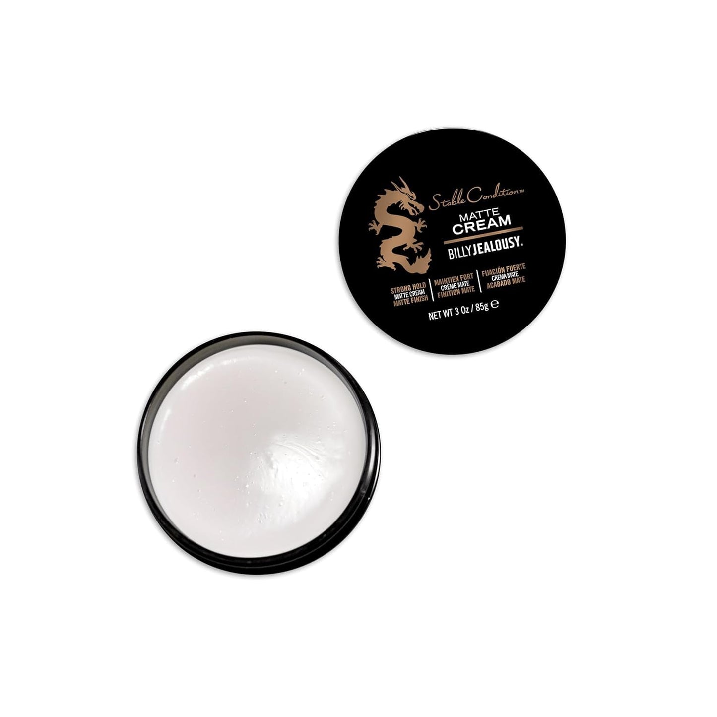 Billy Jealousy Stable Condition Matte Cream for Men with Natural Hold and Matte Finish, Reworkable, Lightweight, Water Based Hair Styling Product, Vanilla & White Musk Scent, 3 Oz.
