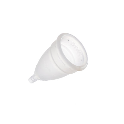 DIVA Cup & Shaker - Medical Grade Silicone Cup for Period Care - Reusable Menstrual Cup with Shaker for On-The-Go Cleansing - Wear Up to 12 Hours - Model 1 (for Medium to Heavy Flow)