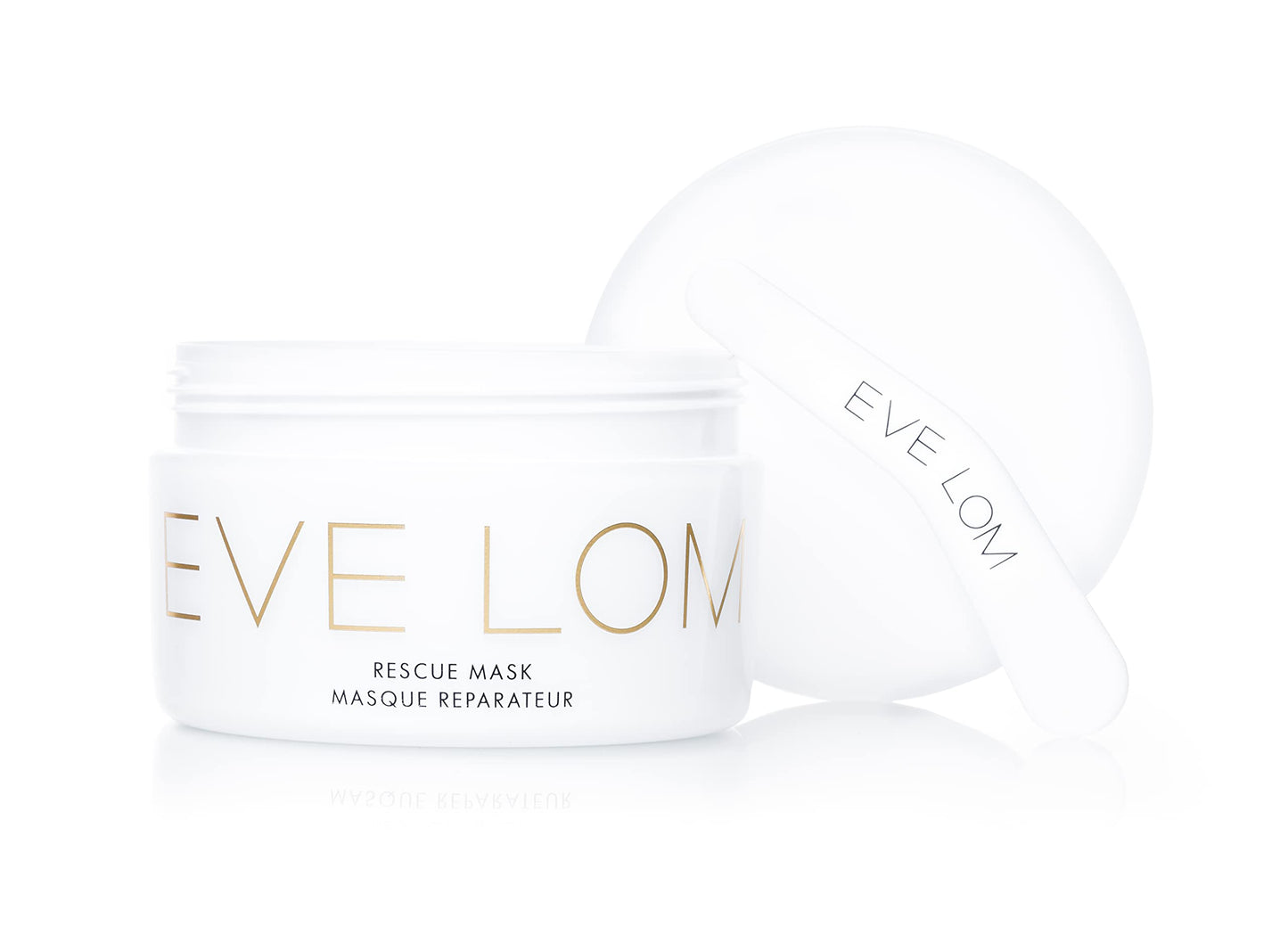EVE LOM Rescue Mask | Facial mask that purifies and hydrates at the same time. Honey-infused Kaolin Clay conditions skin while ground almonds gently exfoliate when dried mask is buffed off to reveal a brighter complexion. Hydrates up to 72 hours.