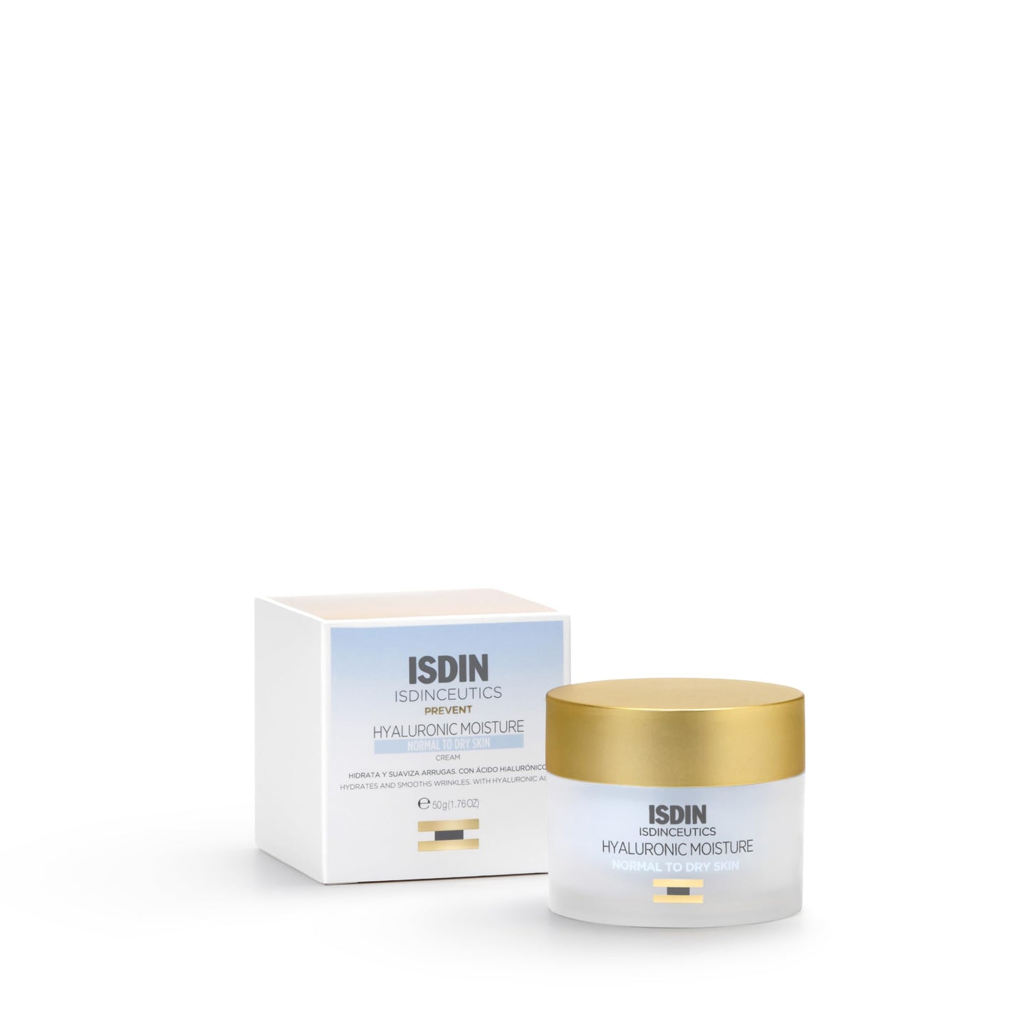 ISDIN Isdinceutics Hyaluronic Moisture Normal to Dry Skin Daily Face Moisturizer with Acid 1.76 Oz