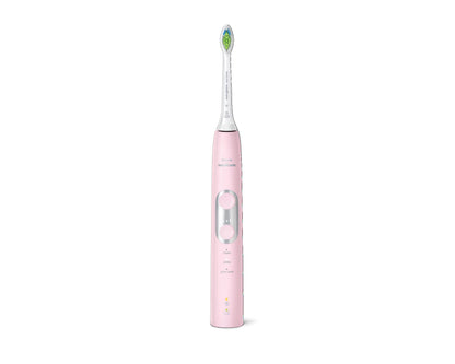 Philips Sonicare ProtectiveClean 6500 Rechargeable Electric Toothbrush, with Pressure Sensor, 3 Cleaning Modes, SmarTimer and QuadPacer, 14-Day Battery Life, Charging Travel Case, Pink, HX6462/06