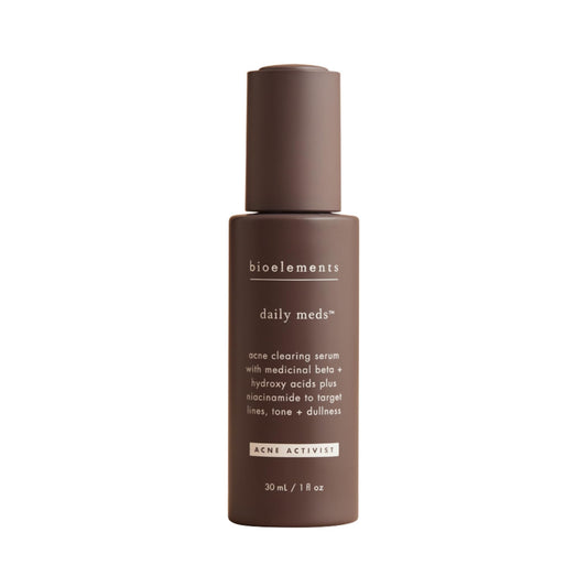 Bioelements Daily Meds - 1 fl oz - Acne Clearing Serum with Medicinal Beta + Alpha Hydroxy Acids and Niacinamide to Target Lines, Tone + Dullness - Vegan, Gluten Free - Never Tested on Animals