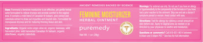 Puremedy - Feminine Herbal Salve - All-Natural Moisturizing Comfort Balm with Calendula & Elder Flower for Feminine Wellness, 1oz