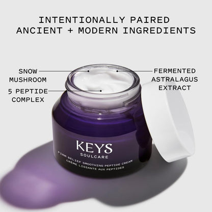 Keys Soulcare Firm Belief Smoothing Peptide Cream, Helps Reduce Fine Lines for Smooth, Plump & Ultra Hydrated Skin, Vegan, Cruelty Free, 1.7 Oz (50ml)
