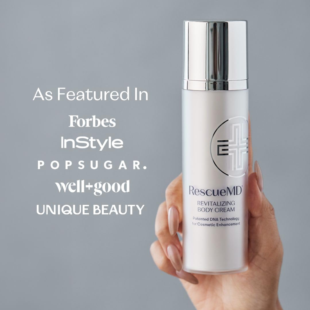RescueMD Revitalizing Body Cream, Hydrating, Smoothing, Anti-Aging Body Treatment, 120mL