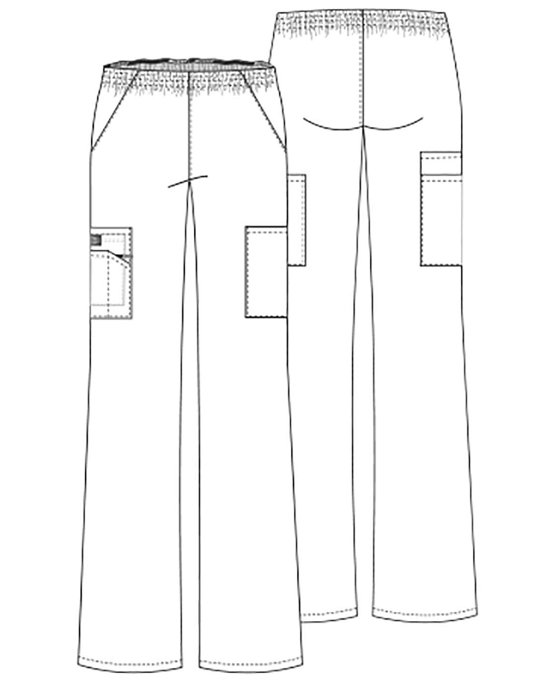 Dickies EDS Signature Scrubs for Women, Elastic Waist Pull-On Cargo Pants for Women in Soft Brushed Poplin - 86106