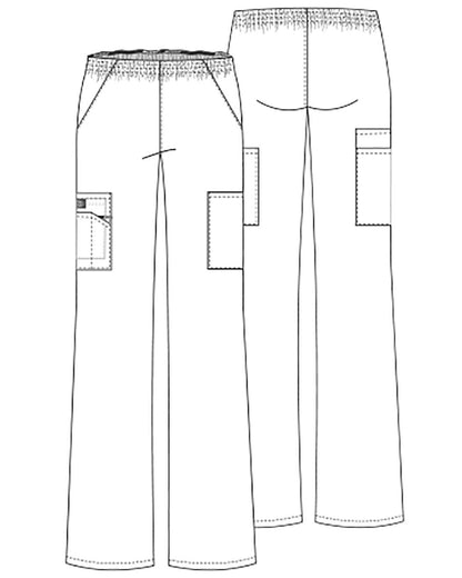 Dickies EDS Signature Scrubs for Women, Elastic Waist Pull-On Cargo Pants for Women in Soft Brushed Poplin - 86106