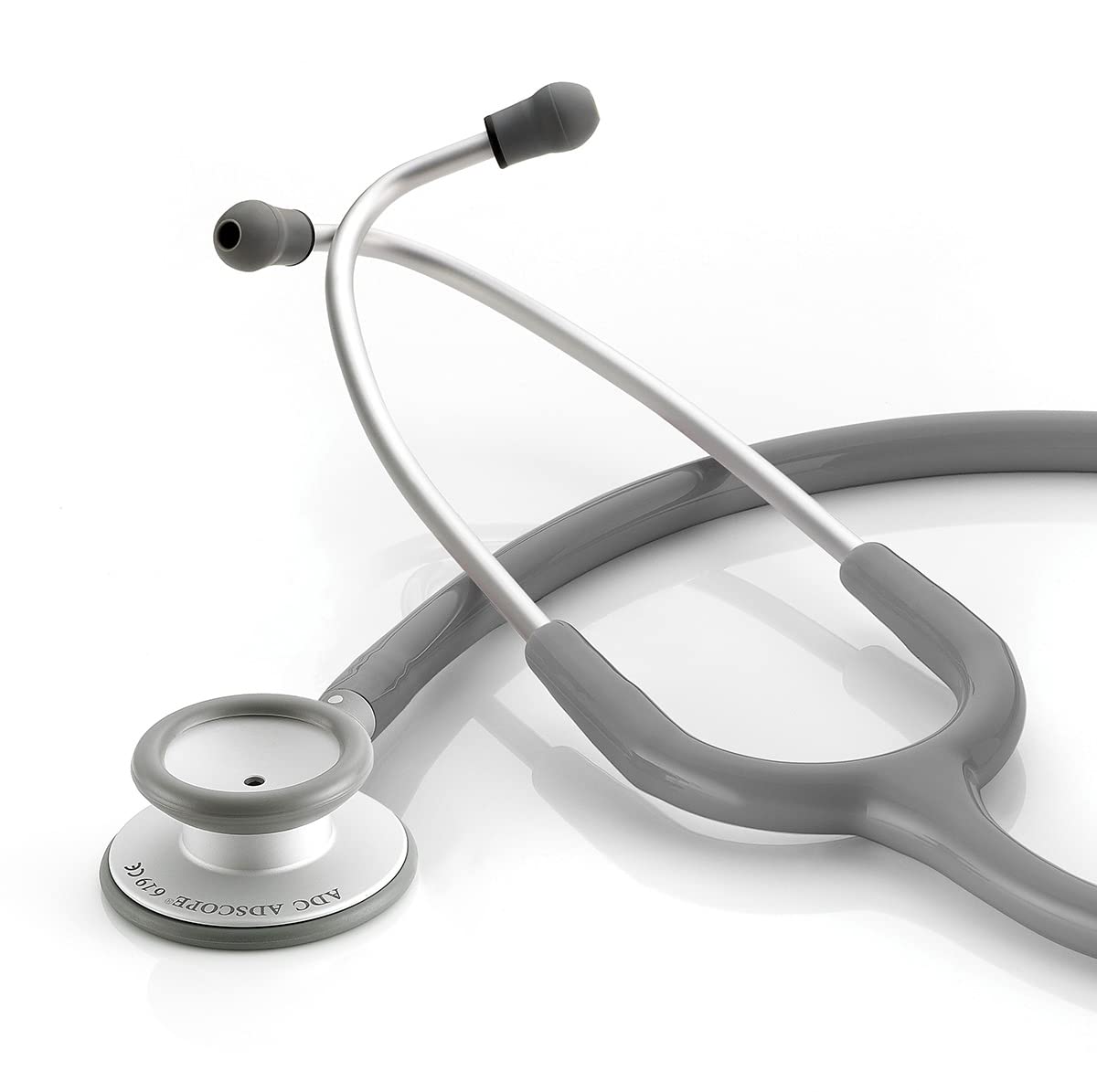 ADC Adscope Lite 619 Ultra Lightweight Clinician Stethoscope with Tuneable AFD Technology, 31 inch Length, Gray