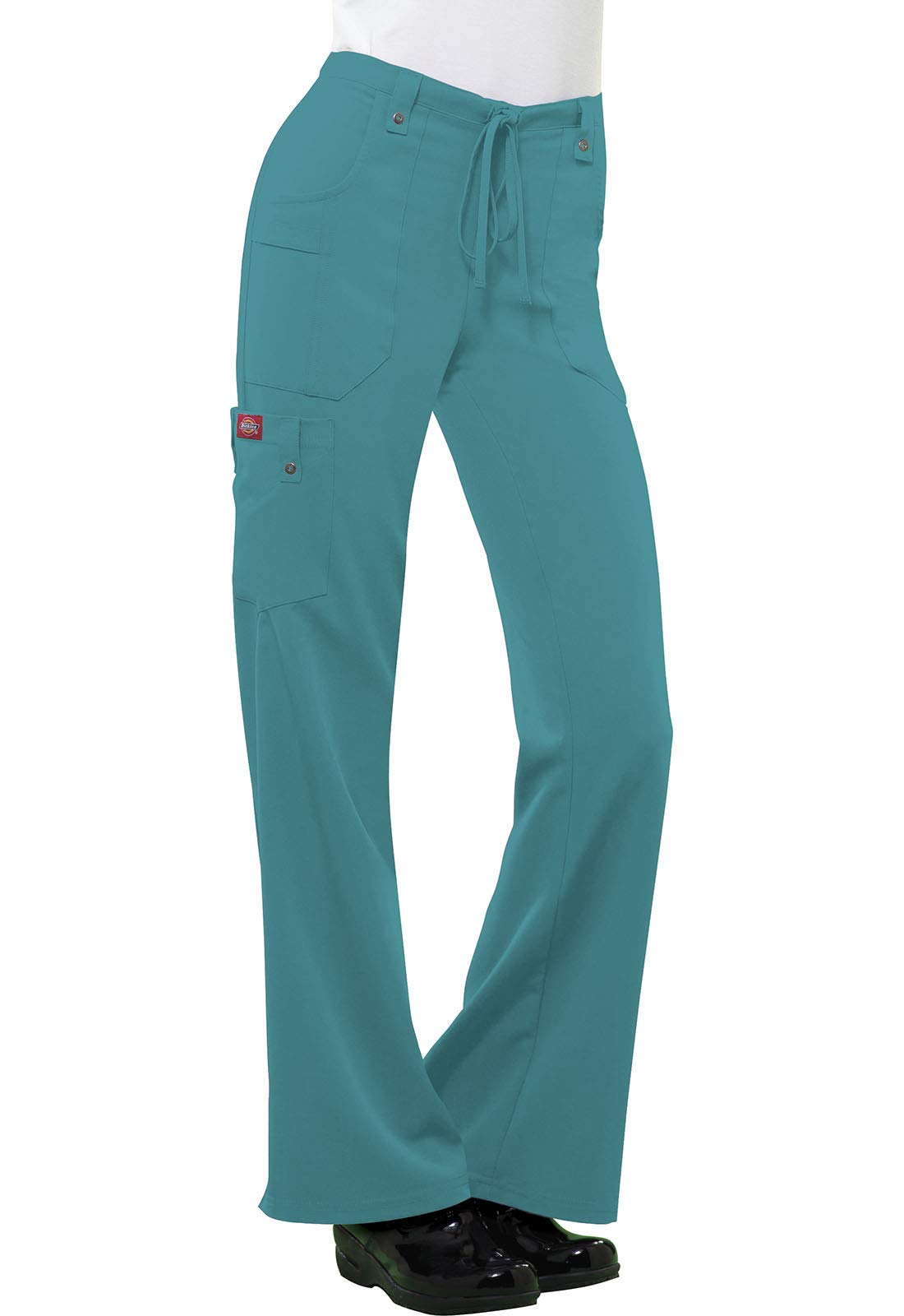 Dickies Xtreme Stretch Women Scrubs Pant Mid Rise Drawstring Cargo 82011
