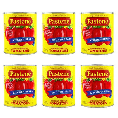 Pastene"Kitchen Ready" Ground Peeled Tomatoes - 28 oz (6 Pack)