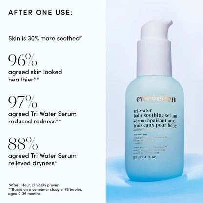 Evereden Tri Water Baby Serum, 4 fl oz. |Clean and Clean Baby Care | Non-toxic and Fragrance Free | Clean Ingredients