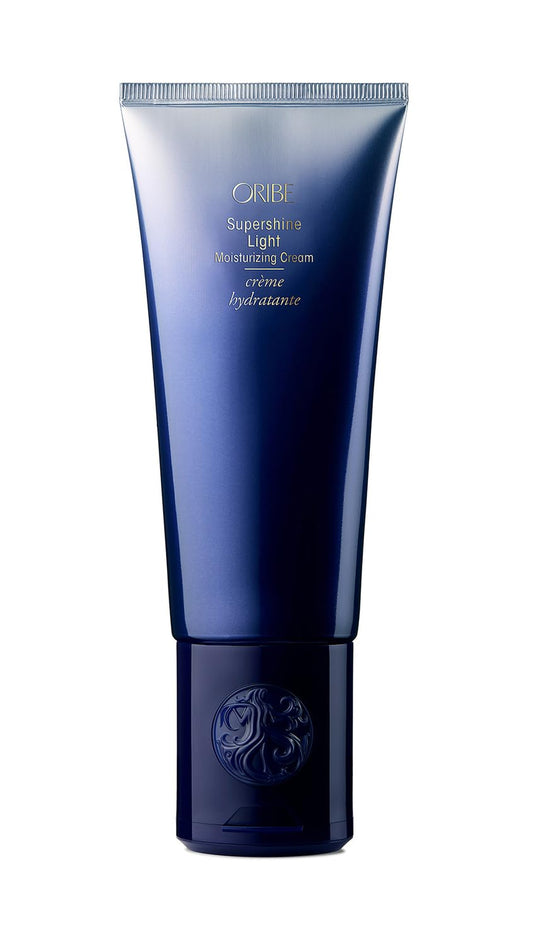 Oribe Supershine Light Moisturizing Styling Cream - Adds Shine & Smooths Frizz With Heat Protection - Blowout Primer, Air Dry Cream & Style Finisher - For Fine & Medium Hair - 5 oz