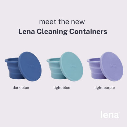 Lena Cleaning Container for Menstrual Cups – Light Purple – Reusable Silicone Cup for Easy Cleaning and Storage | Compact, Microwave-Safe, Travel-Friendly Design for Period Cup & Disc Care