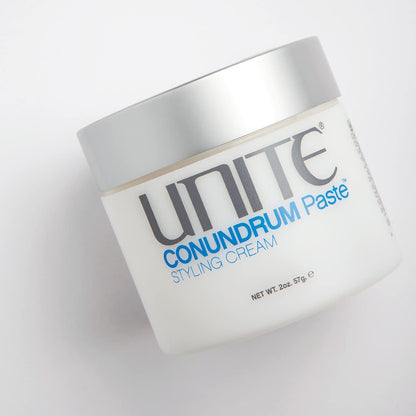 UNITE Hair – CONUNDRUM Paste – Hybrid Styling Cream for Moldable Texture & Flexible, Long-Lasting Hold – Natural Finish – UV & Thermal Protection – 2 Oz