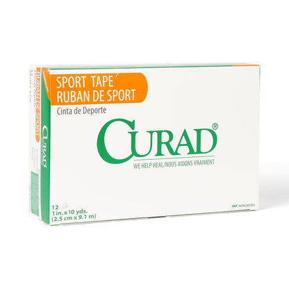 CURAD Ortho-Porous Sports Adhesive Tape, Latex Free, 1" x 10 Yards Size, Pack of 144